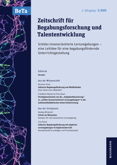 Zeitschrift für Begabungsforschung und Talententwicklung